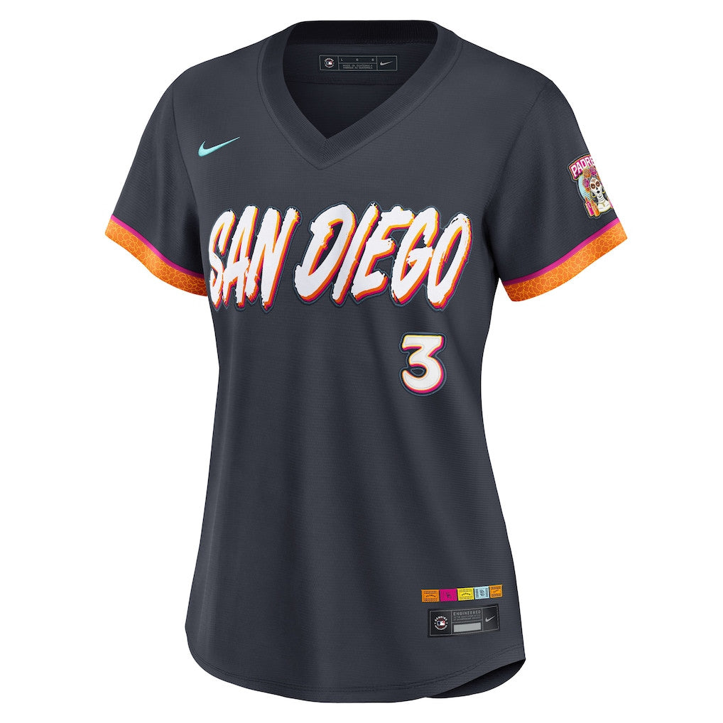 Jackson Merrill 3 San Diego Padres Women's 2026 City Connect Jersey - Obsidian