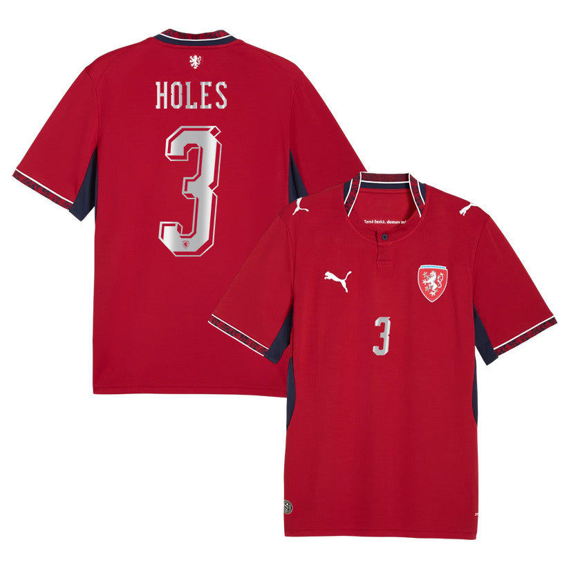 Tomas Holes 3 Czech Republic National Team 2026 Home Jersey - Red, Men