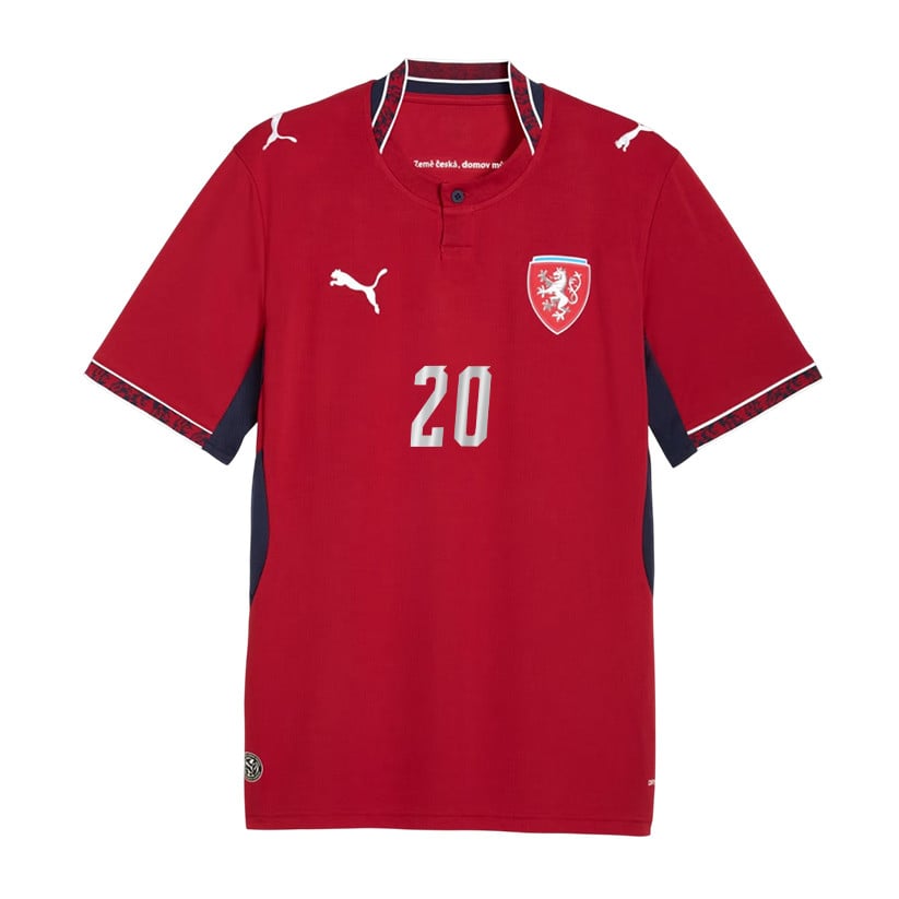 Jaroslav Zeleny 20 Czech Republic National Team 2026 Home Jersey - Red, Men