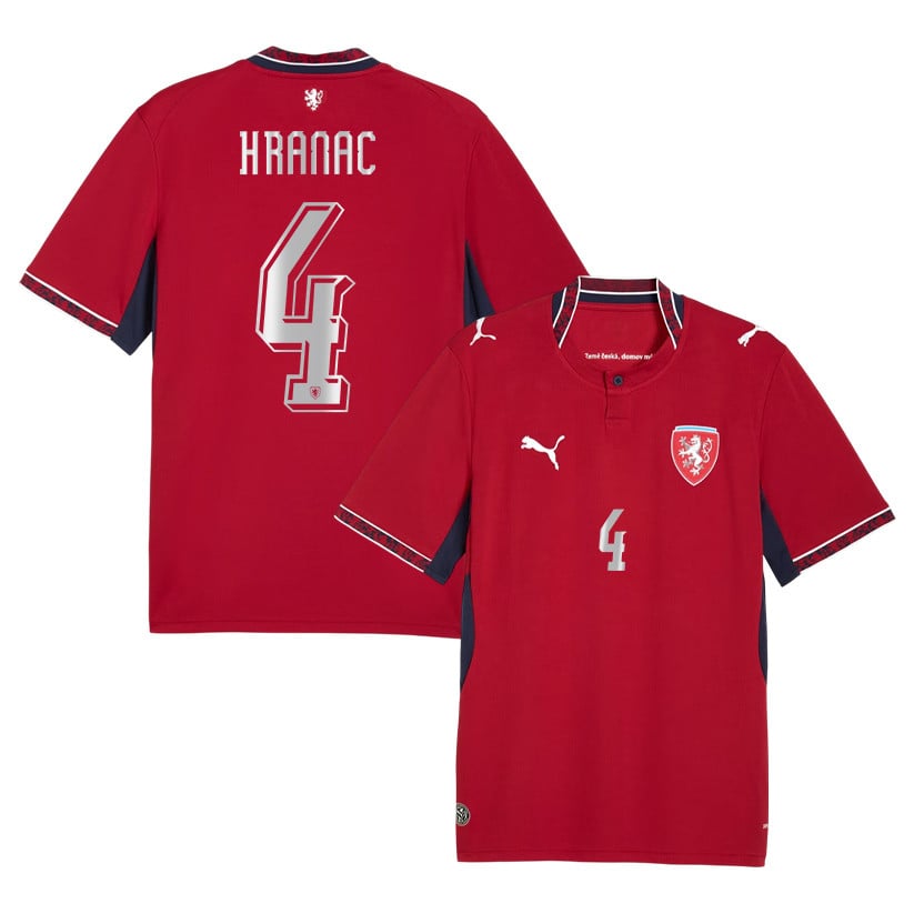 Robin Hranac 4 Czech Republic National Team 2026 Home Jersey - Red, Men