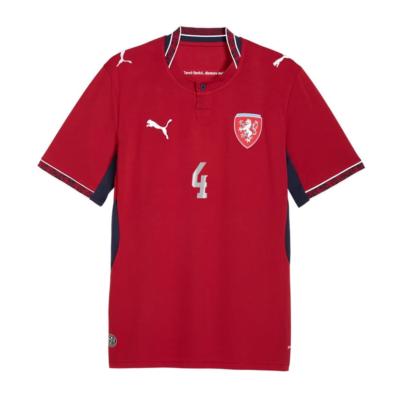 Robin Hranac 4 Czech Republic National Team 2026 Home Jersey - Red, Men