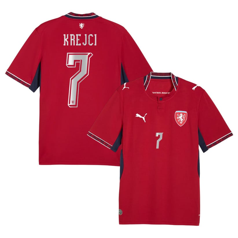 Ladislav Krejci 7 Czech Republic National Team 2026 Home Jersey - Red, Men