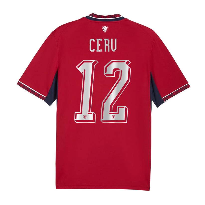 Lukas Cerv 12 Czech Republic National Team 2026 Home Jersey - Red, Men