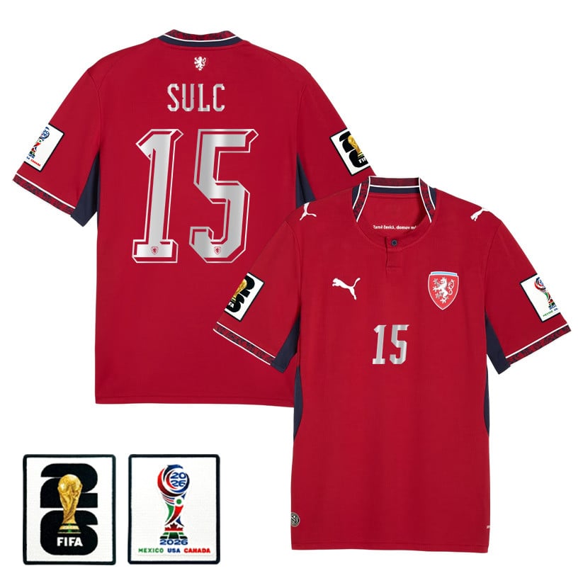 Pavel Sulc 15 Czech Republic National Team 2026 Home Jersey - Red, Men