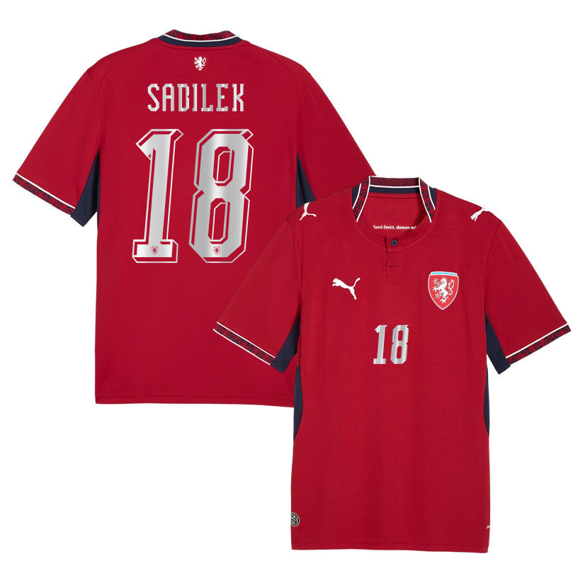 Michal Sadilek 18 Czech Republic National Team 2026 Home Jersey - Red, Men