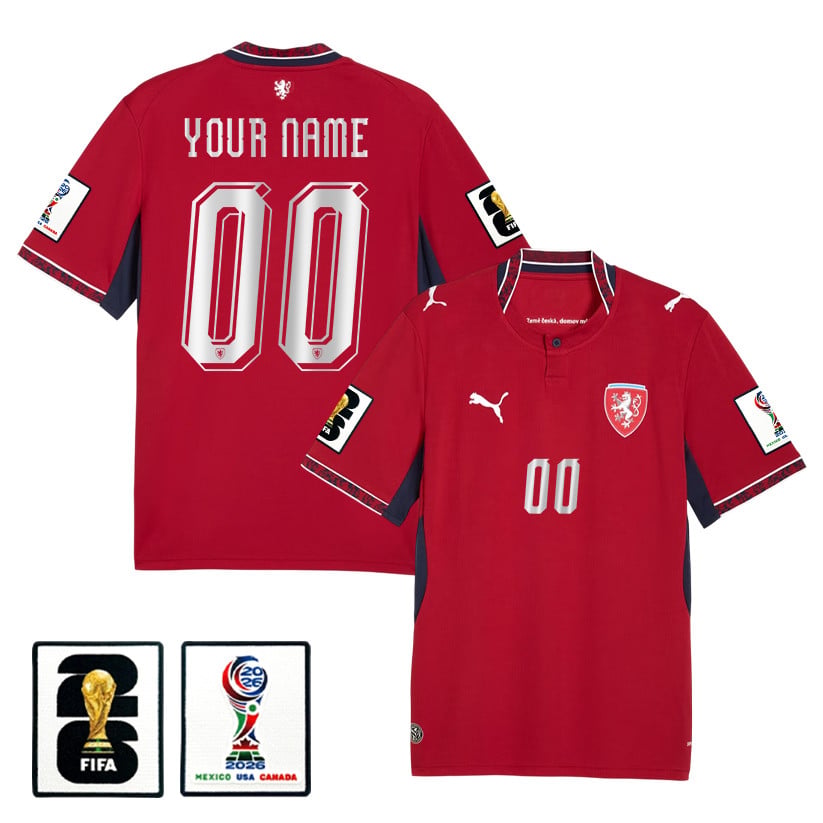 Czech Republic National Team 2026 Personalized Home Jersey - Red, Men