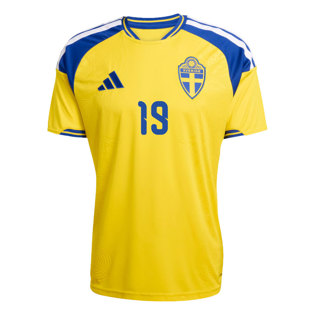 Mattias Svanberg 19 Sweden National Team 2026 Home Jersey - Yellow, Men