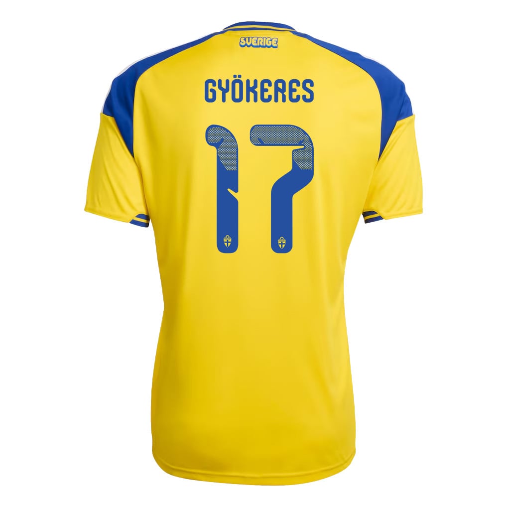 Viktor Gyoekeres 17 Sweden National Team 2026 Home Jersey - Yellow, Men