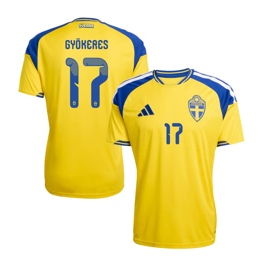 Viktor Gyoekeres 17 Sweden National Team 2026 Home Jersey - Yellow, Men