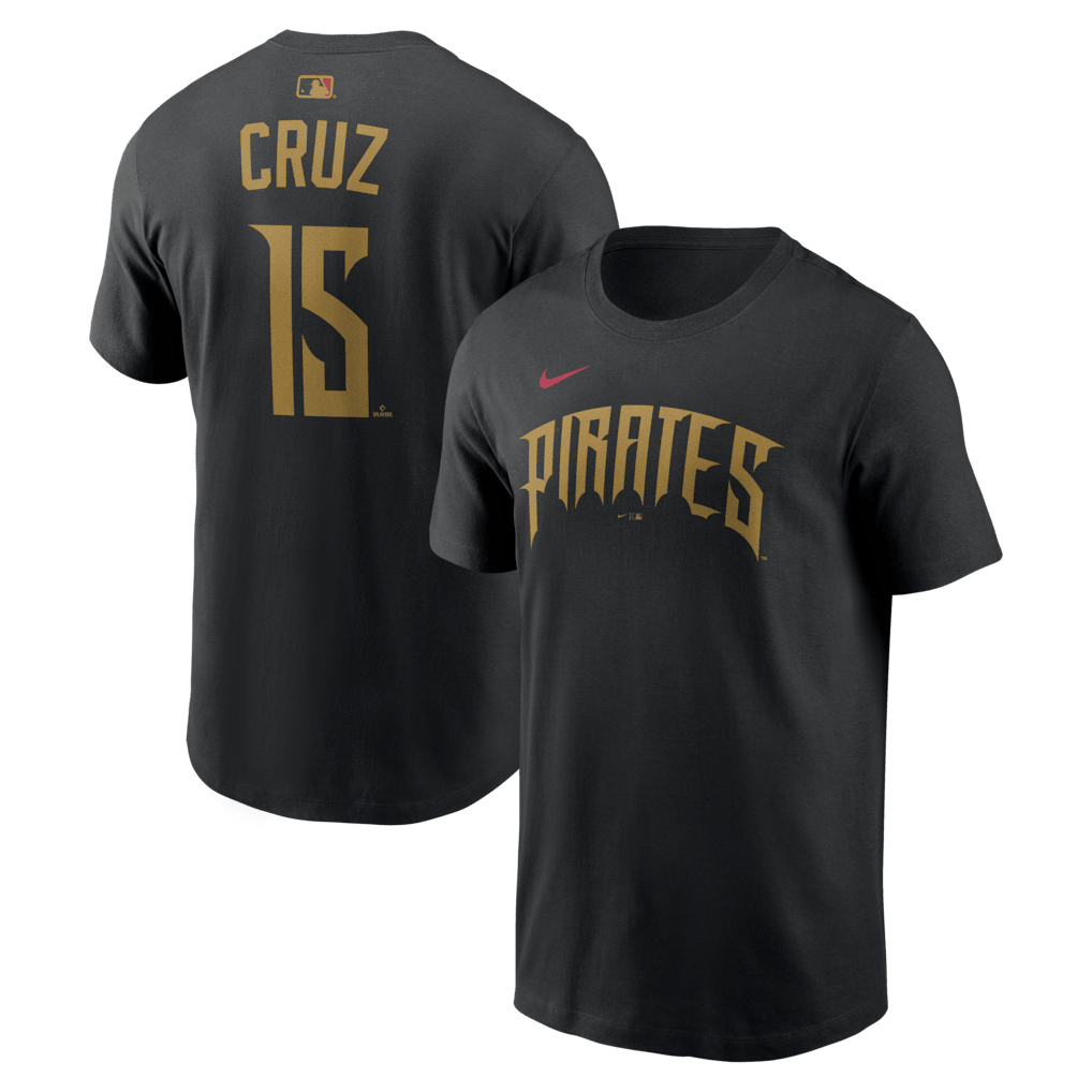 Oneil Cruz 15 Pittsburgh Pirates Men's 2026 City Connect T-Shirt - Black