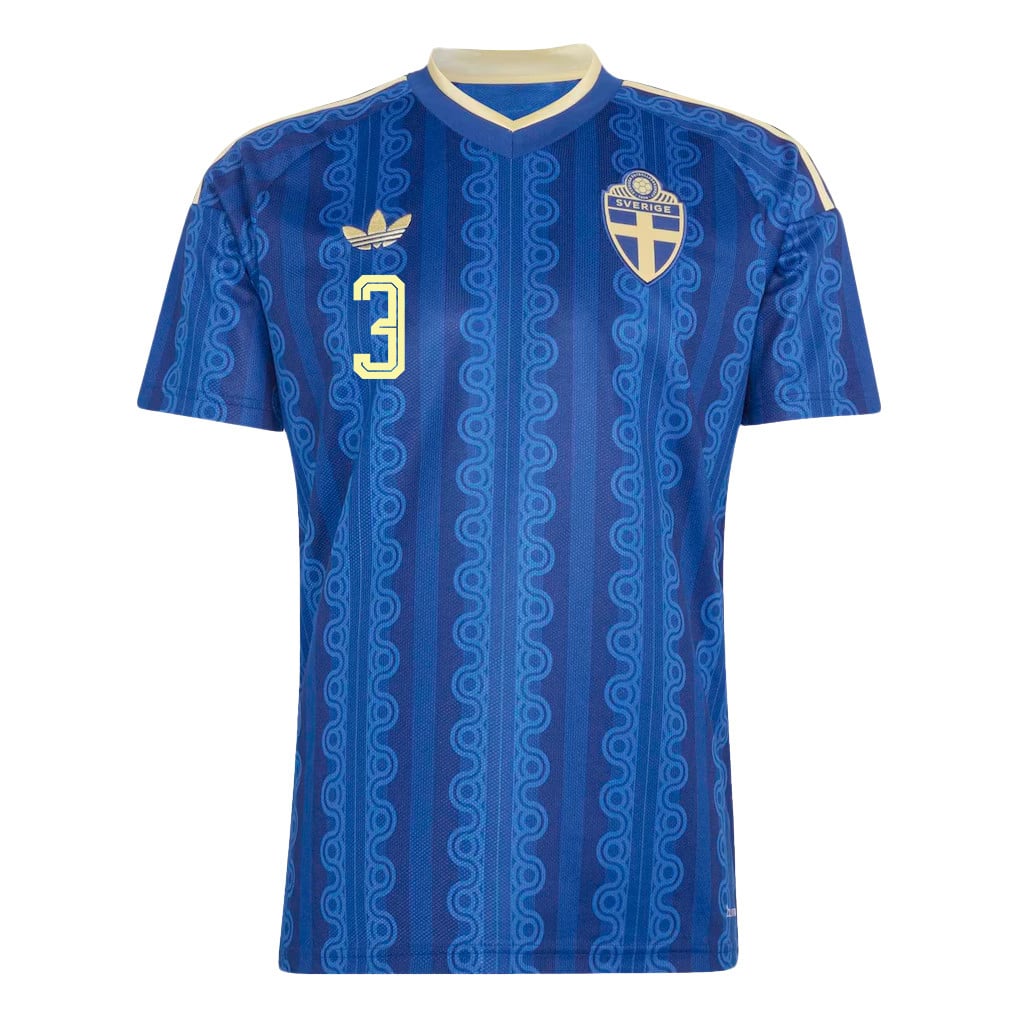 Victor Lindeloef 3 Sweden National Team 2026 Away Jersey - Blue, Men