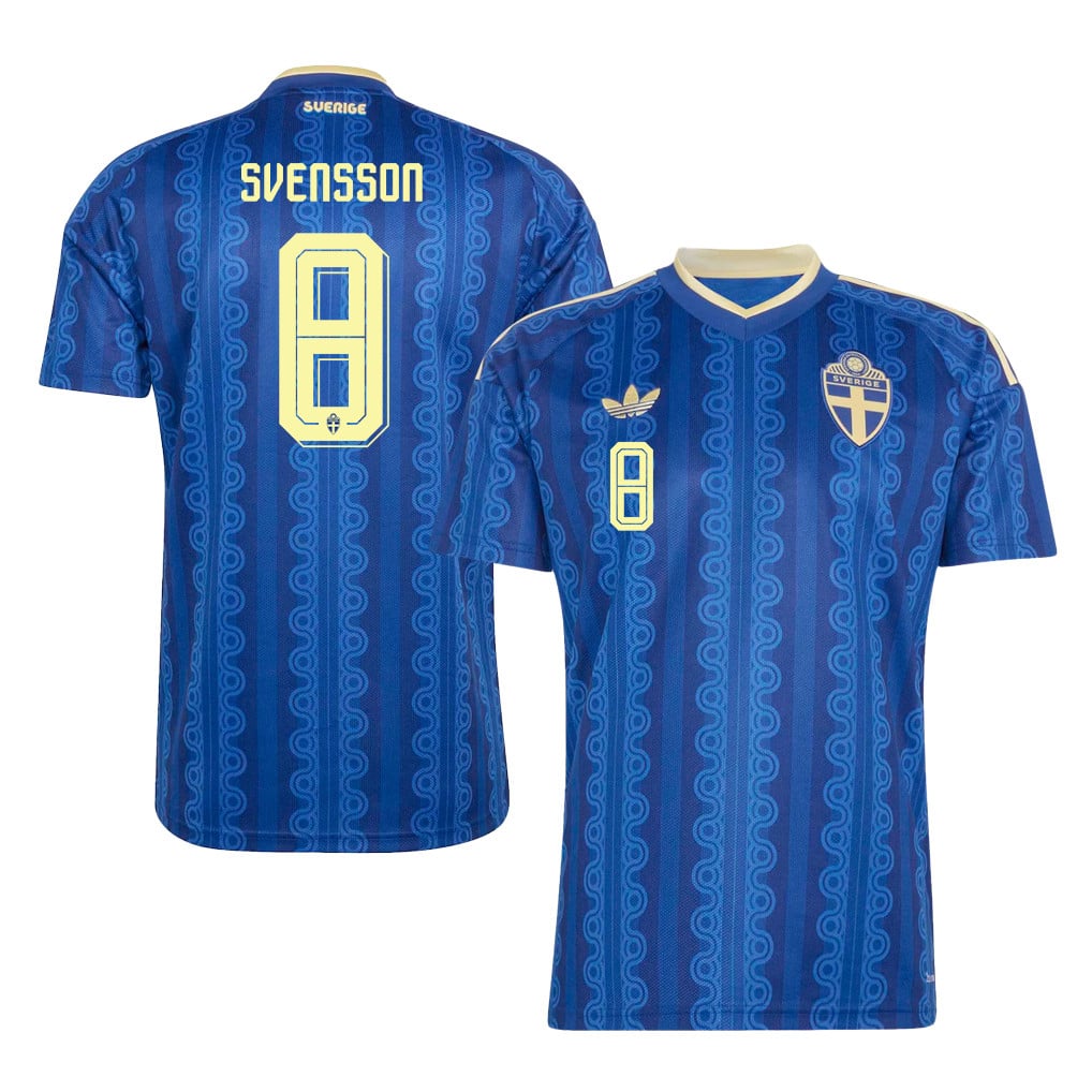 Daniel Svensson 8 Sweden National Team 2026 Away Jersey - Blue, Men