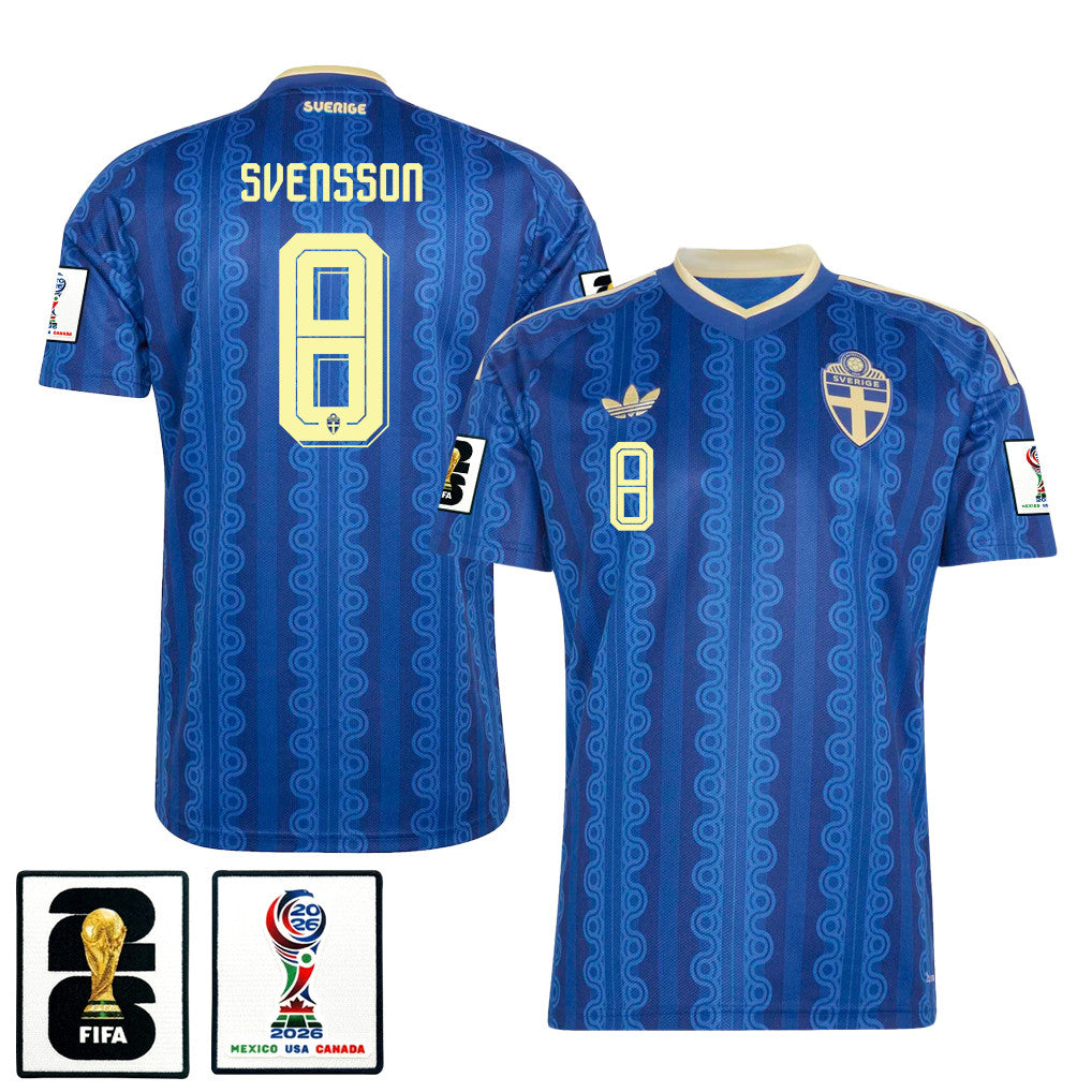 Daniel Svensson 8 Sweden National Team 2026 Away Jersey - Blue, Men