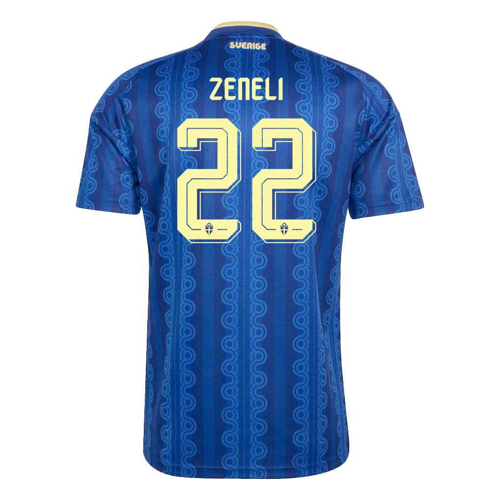 Besfort Zeneli 22 Sweden National Team 2026 Away Jersey - Blue, Men