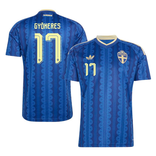 Viktor Gyoekeres 17 Sweden National Team 2026 Away Jersey - Blue, Men