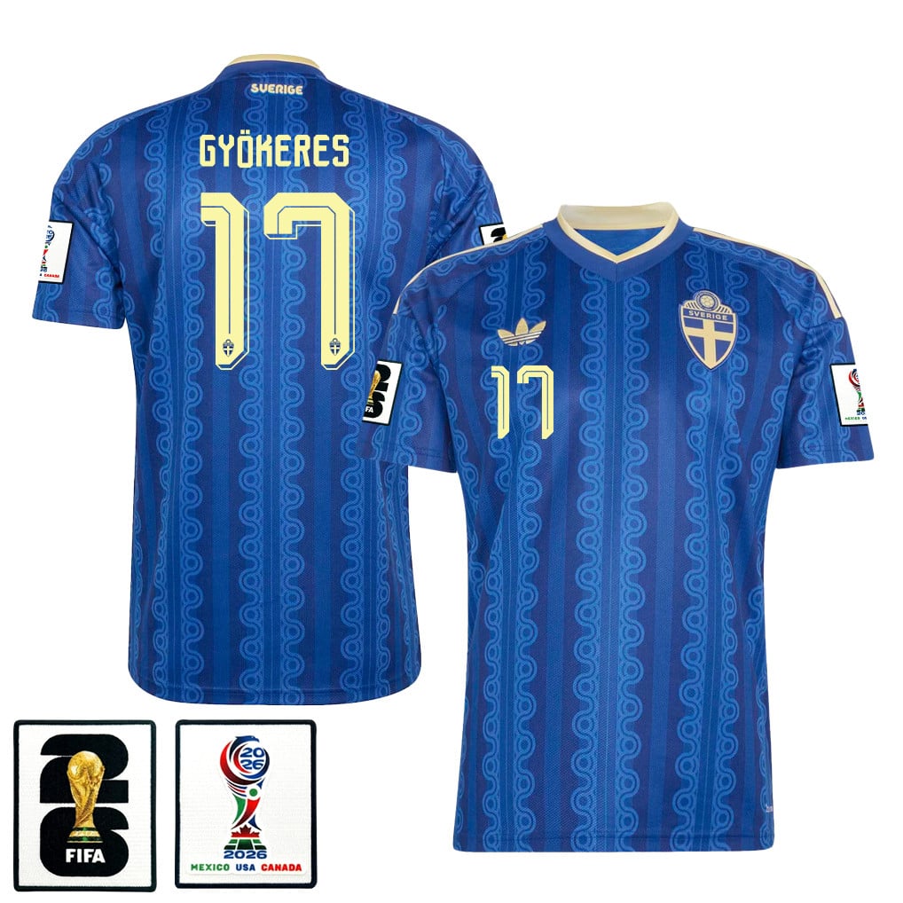 Viktor Gyoekeres 17 Sweden National Team 2026 Away Jersey - Blue, Men