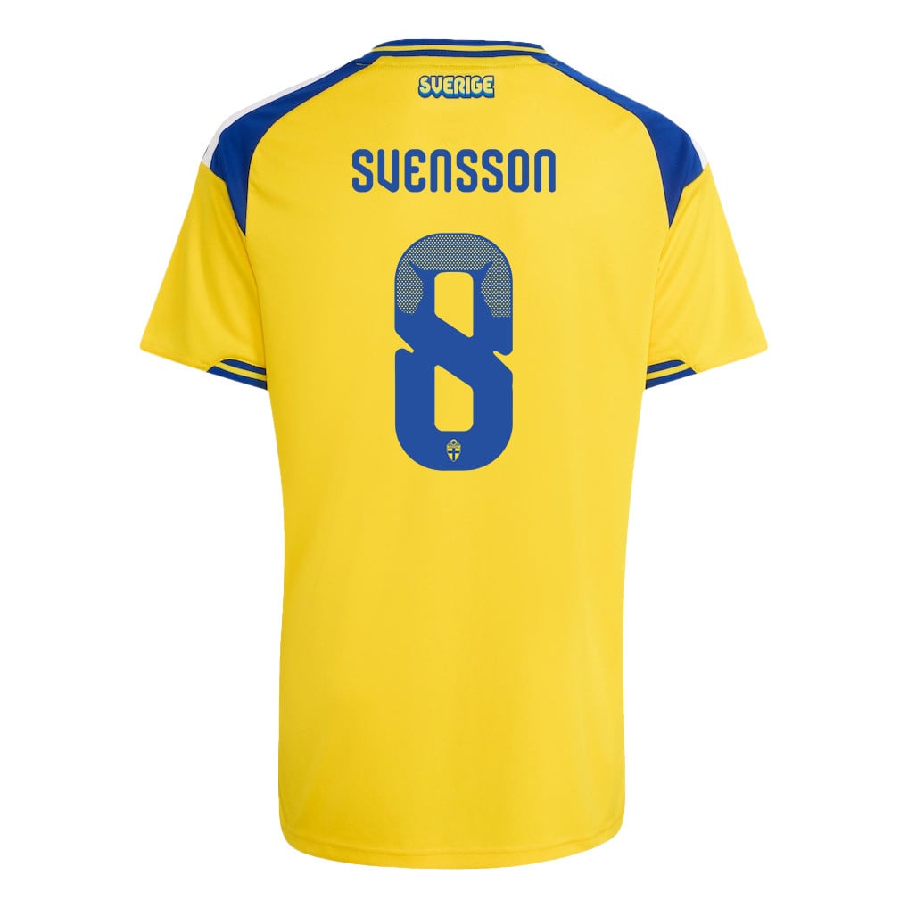 Daniel Svensson 8 Youth Sweden National Team 2026 Home Jersey - Yellow