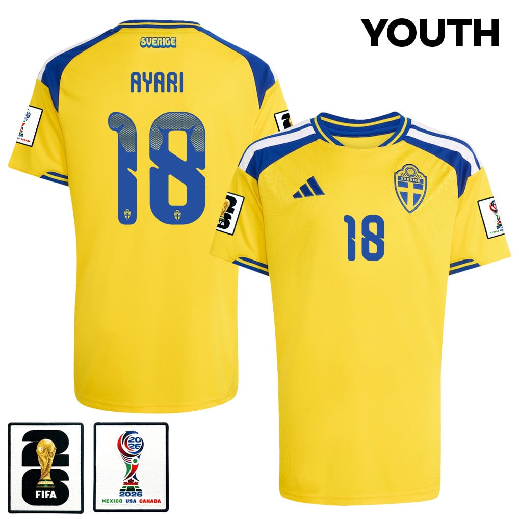 Yasin Ayari 18 Youth Sweden National Team 2026 Home Jersey - Yellow