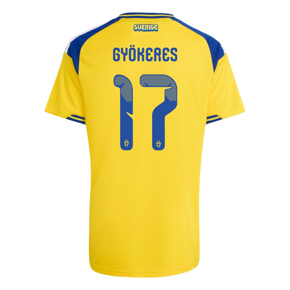 Viktor Gyoekeres 17 Youth Sweden National Team 2026 Home Jersey - Yellow
