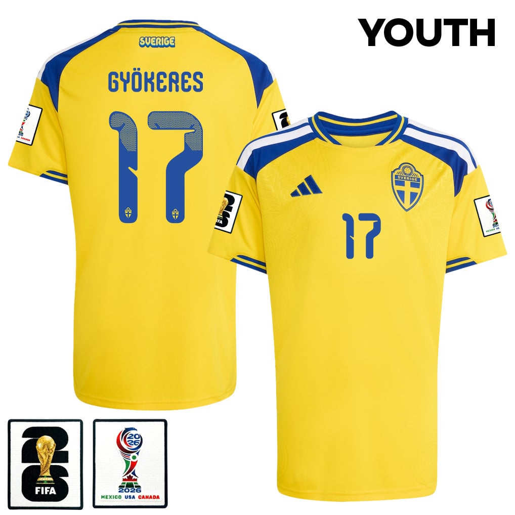 Viktor Gyoekeres 17 Youth Sweden National Team 2026 Home Jersey - Yellow