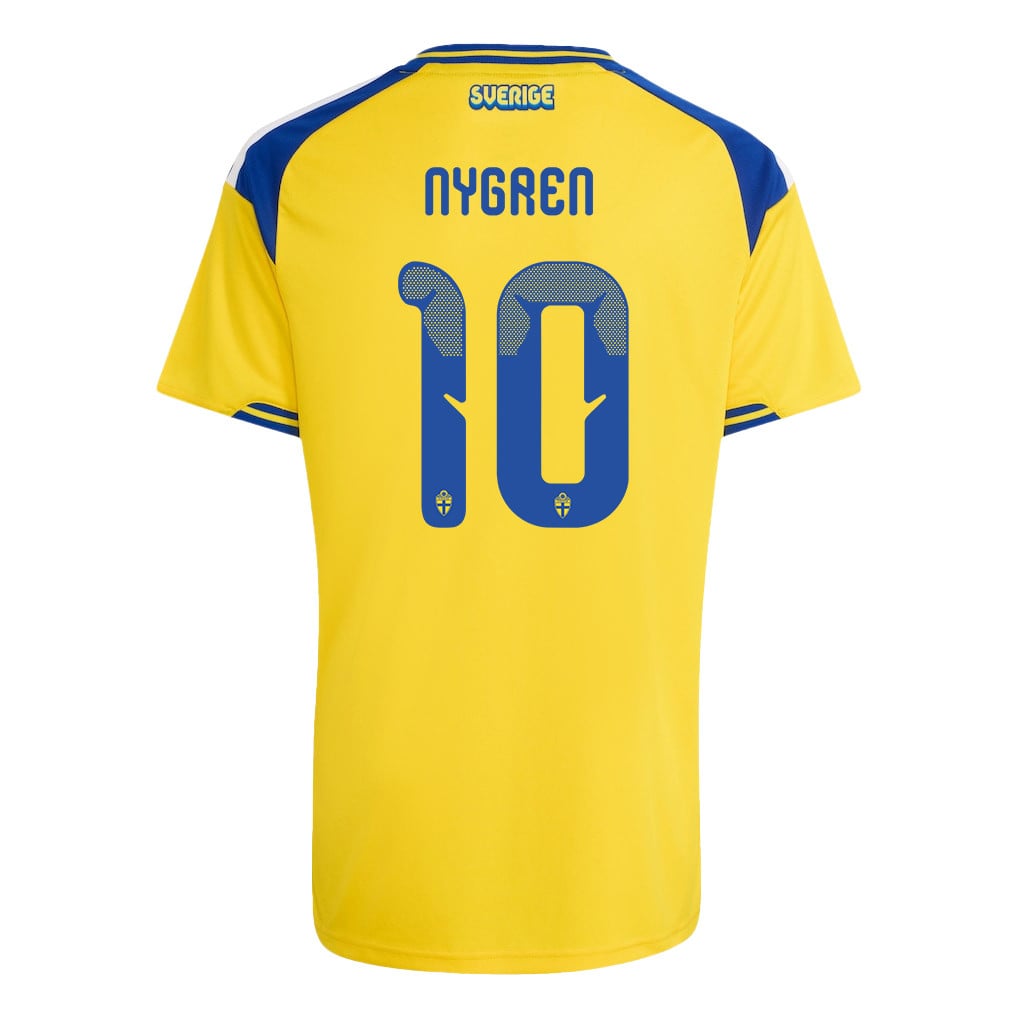 Benjamin Nygren 10 Youth Sweden National Team 2026 Home Jersey - Yellow