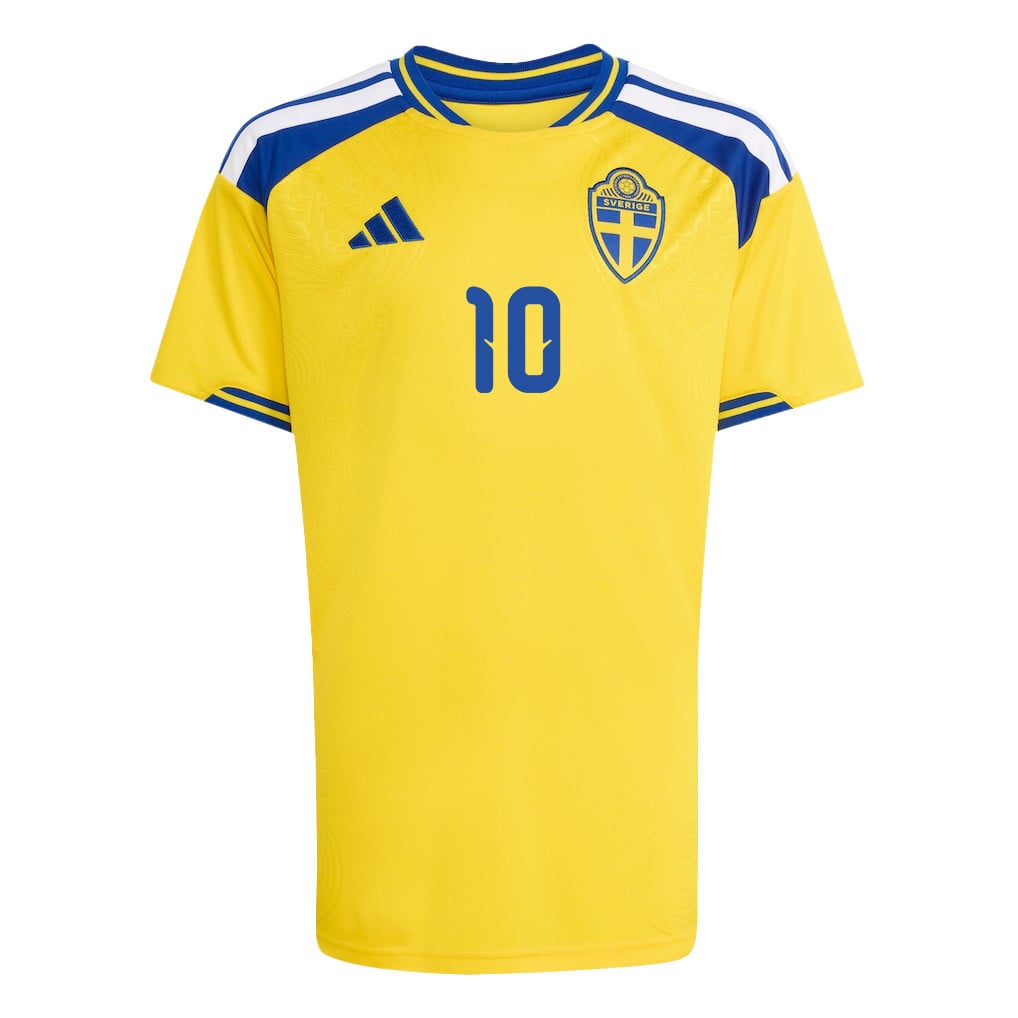 Benjamin Nygren 10 Youth Sweden National Team 2026 Home Jersey - Yellow