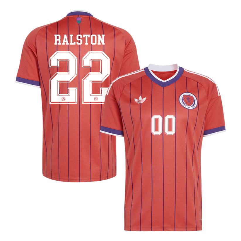 Anthony Ralston 22 Scotland National Team 2026 Away Jersey - Red, Men