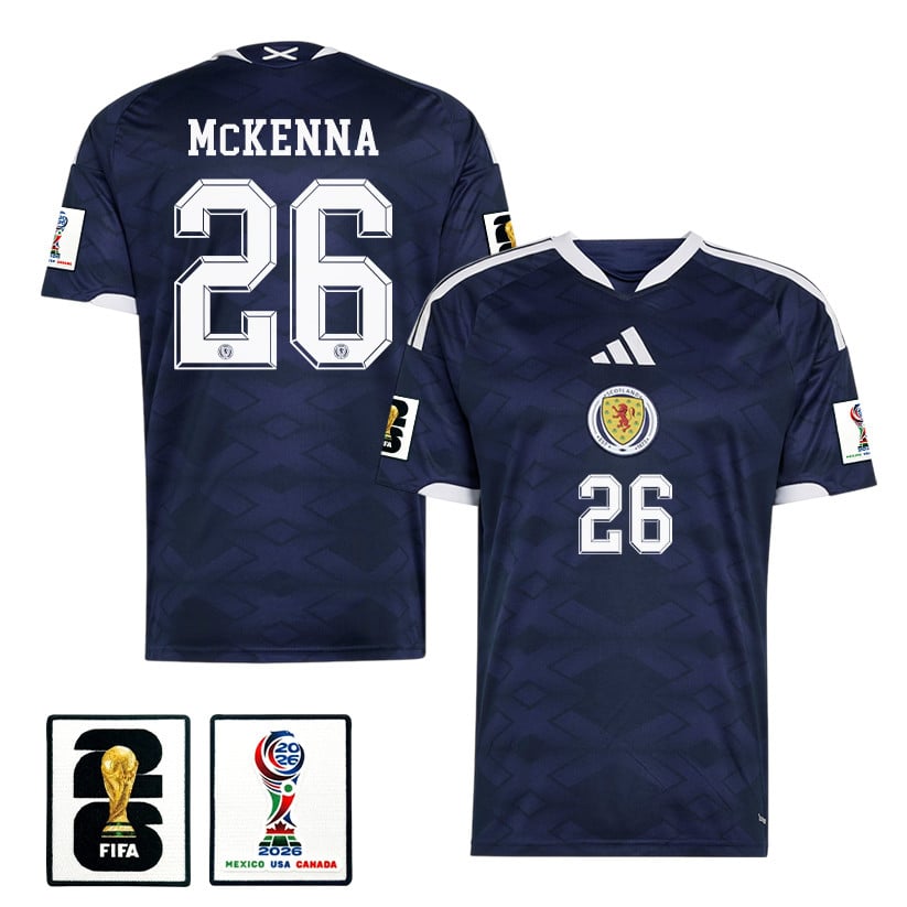 Scott McKenna 26 Scotland National Team 2026 x World Cup Patch Home Jersey - Navy, Men