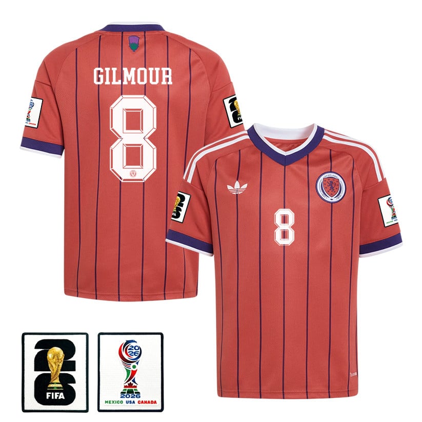 Billy Gilmour 8 Youth Scotland National Team 2026 Away Jersey - Red