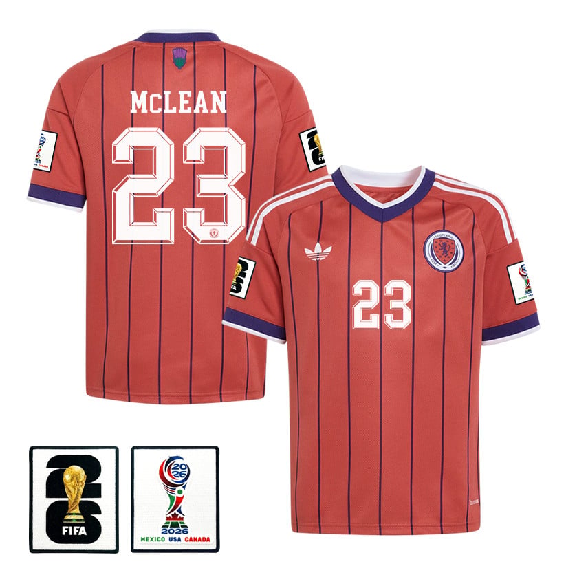 Kenny McLean 23 Youth Scotland National Team 2026 Away Jersey - Red