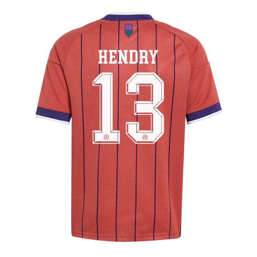 Jack Hendry 13 Youth Scotland National Team 2026 Away Jersey - Red