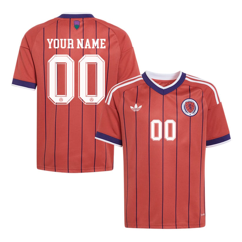 Scotland National Team 2026 Youth Away Jersey - Personalized - Red