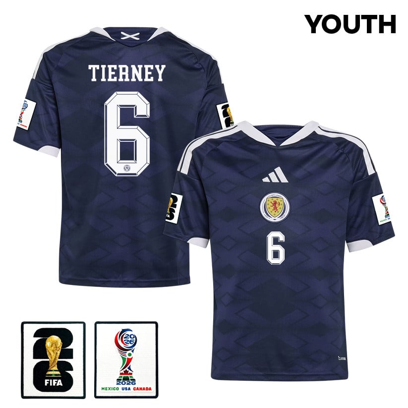 Kieran Tierney 6 Youth Scotland National Team 2026 Home Jersey - Navy