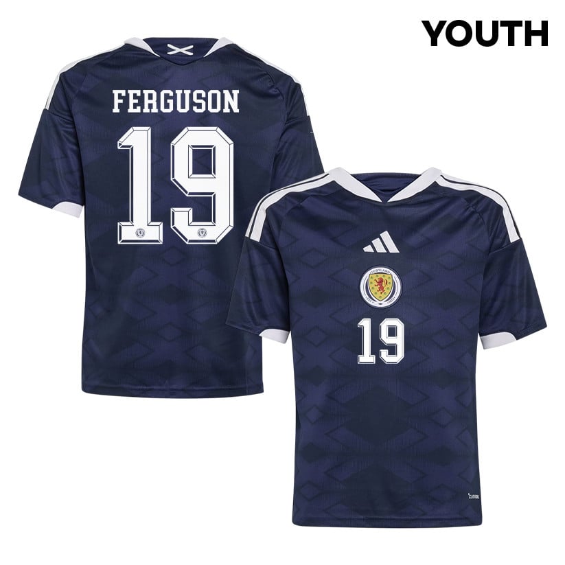 Lewis Ferguson 19 Youth Scotland National Team 2026 Home Jersey - Navy