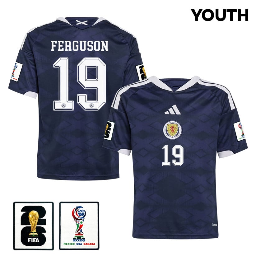 Lewis Ferguson 19 Youth Scotland National Team 2026 Home Jersey - Navy