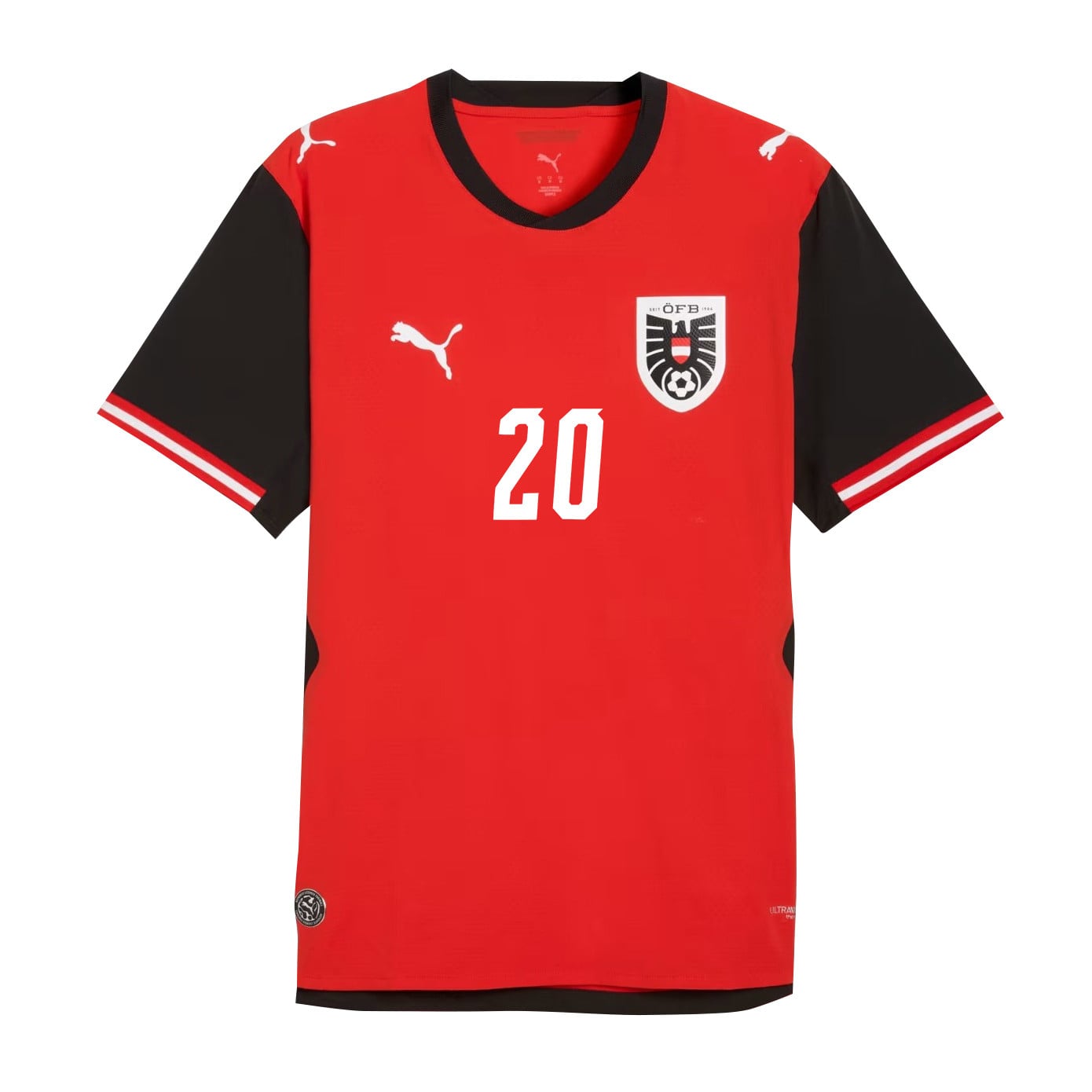 Konrad Laimer 20 Austria National Team 2026 Home Jersey - Red, Men