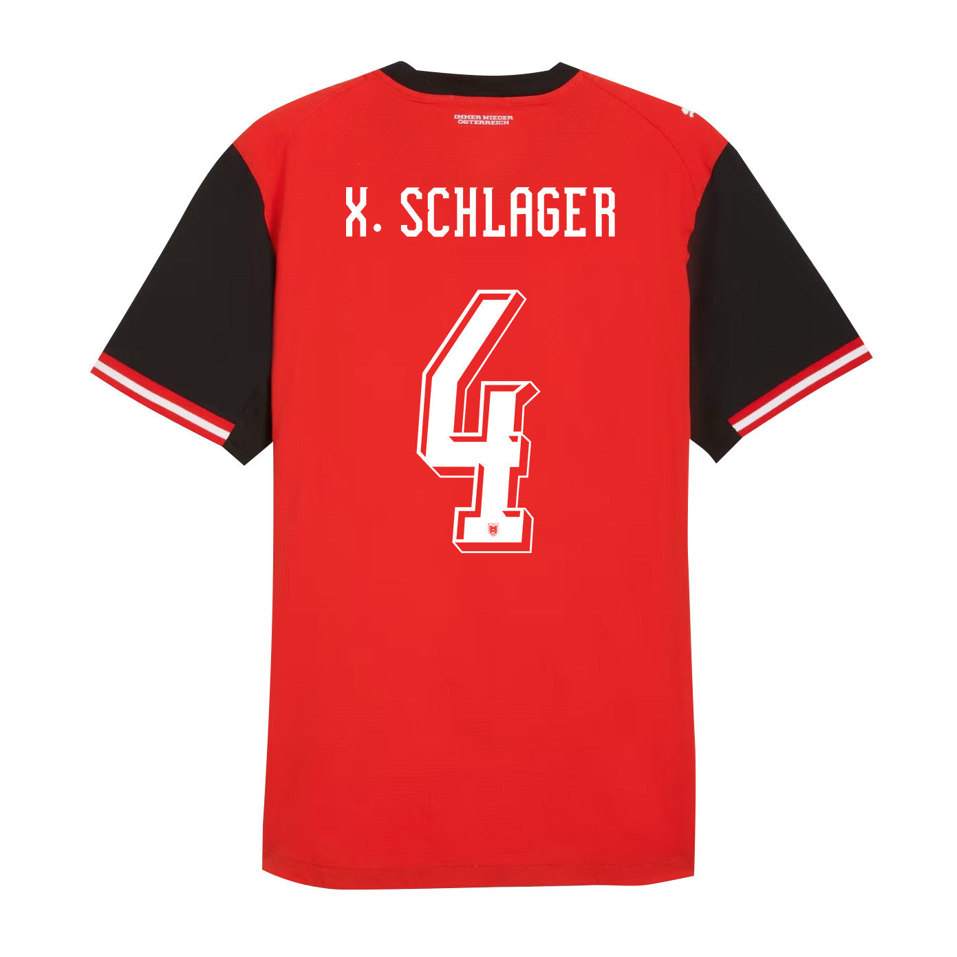 Xaver  Schlager 4 Austria National Team 2026 Home Jersey - Red, Men
