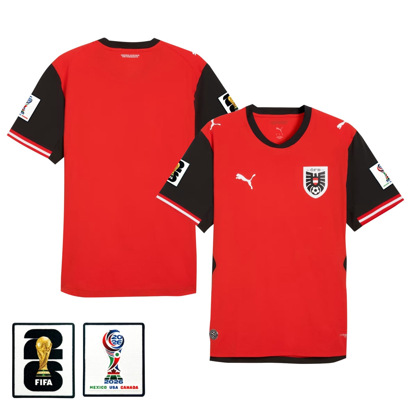 Austria National Team 2026 Home Jersey - Red, Men