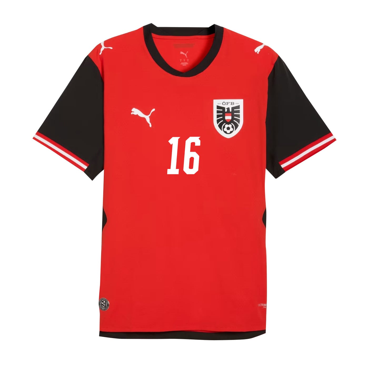 Phillipp Mwene 16 Youth Austria National Team 2026 Home Jersey - Red