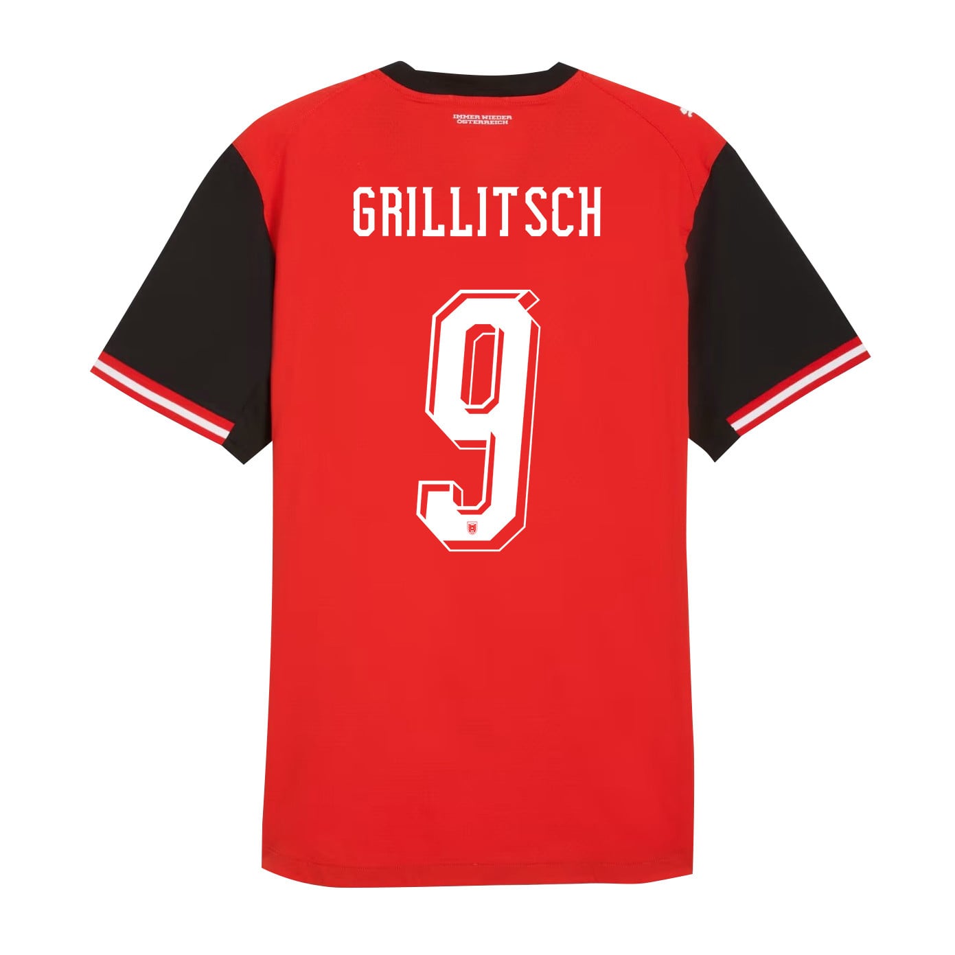 Florian Grillitsch 9 Youth Austria National Team 2026 Home Jersey - Red