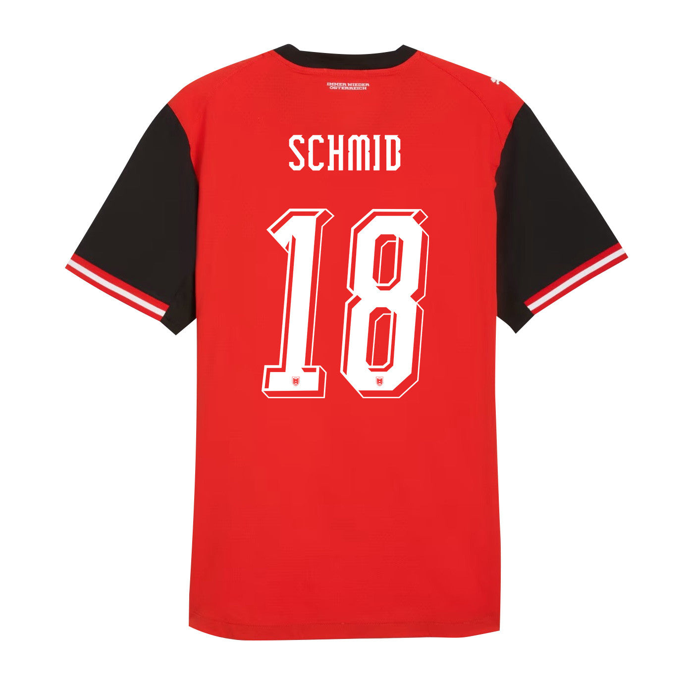 Romano Schmid 18 Youth Austria National Team 2026 Home Jersey - Red