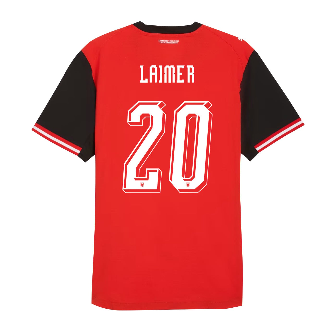 Konrad Laimer 20 Youth Austria National Team 2026 Home Jersey - Red
