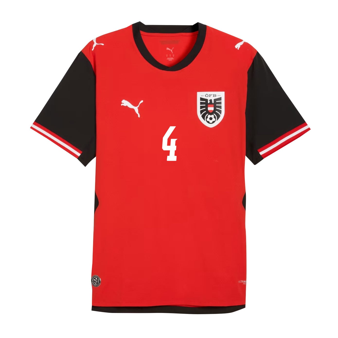 Xaver  Schlager 4 Youth Austria National Team 2026 Home Jersey - Red