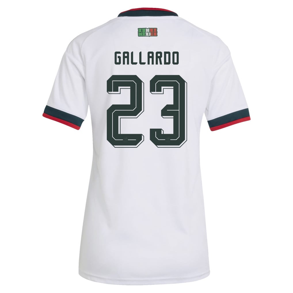 Jesús Gallardo 23 Women's Mexico National Team 2026 Away Jersey - White