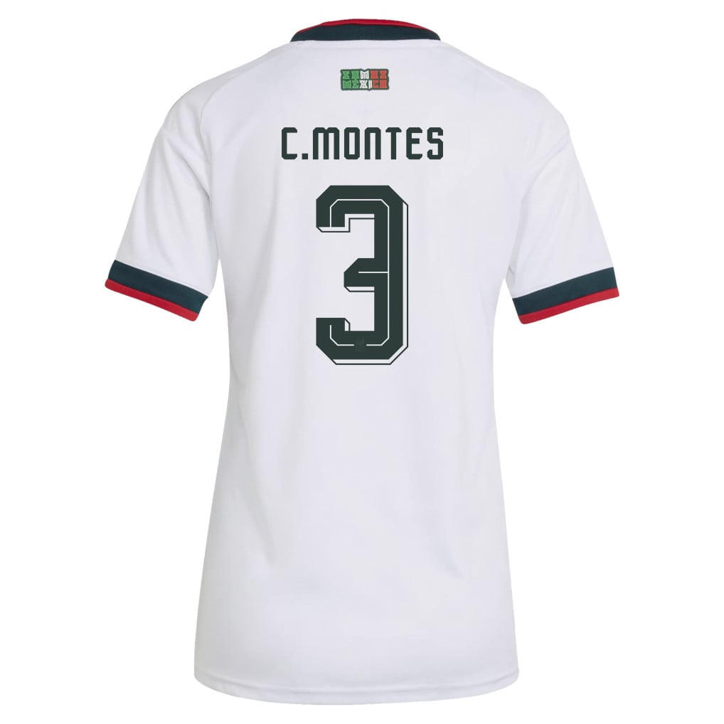 César Montes 3 Women's Mexico National Team 2026 Away Jersey - White