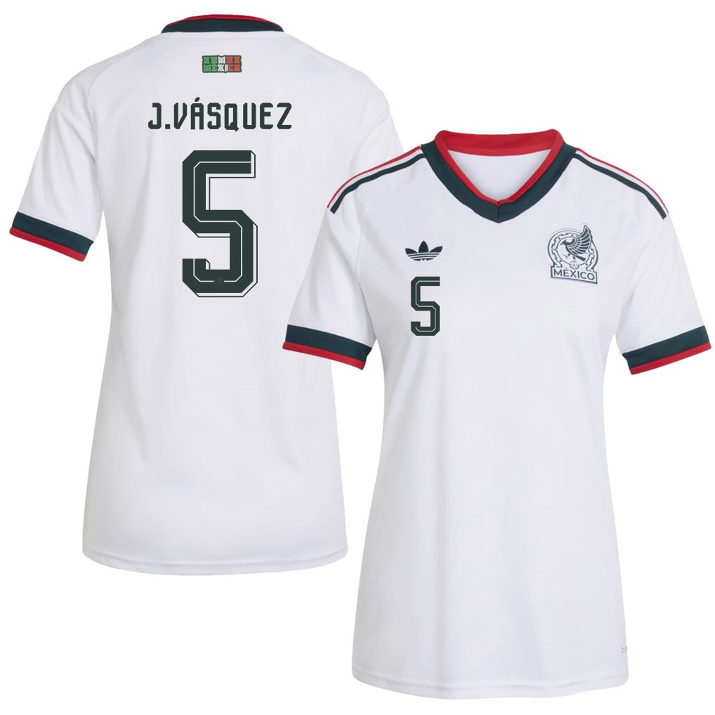 Johan Vásquez 5 Women's Mexico National Team 2026 Away Jersey - White