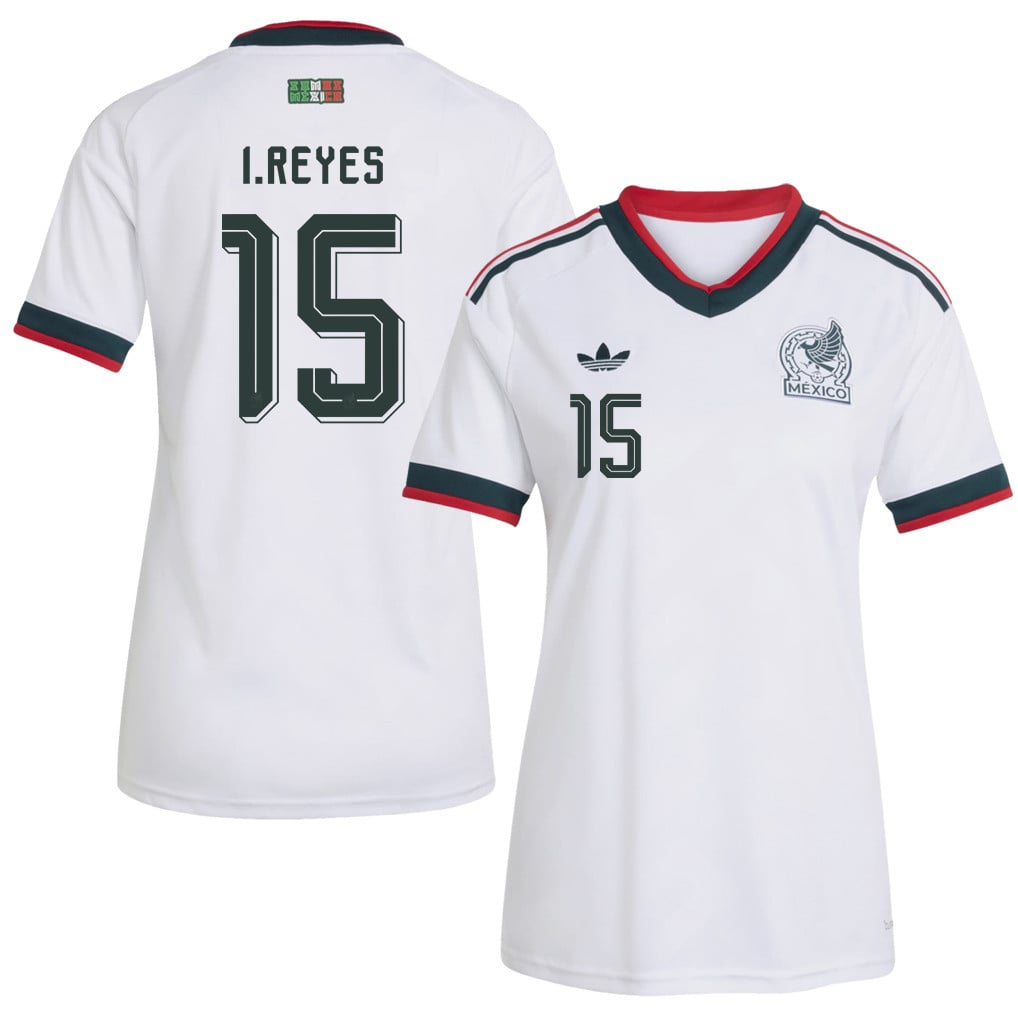 Israel Reyes 15 Women's Mexico National Team 2026 Away Jersey - White