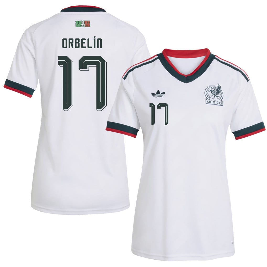 Orbelín Pineda 17 Women's Mexico National Team 2026 Away Jersey - White