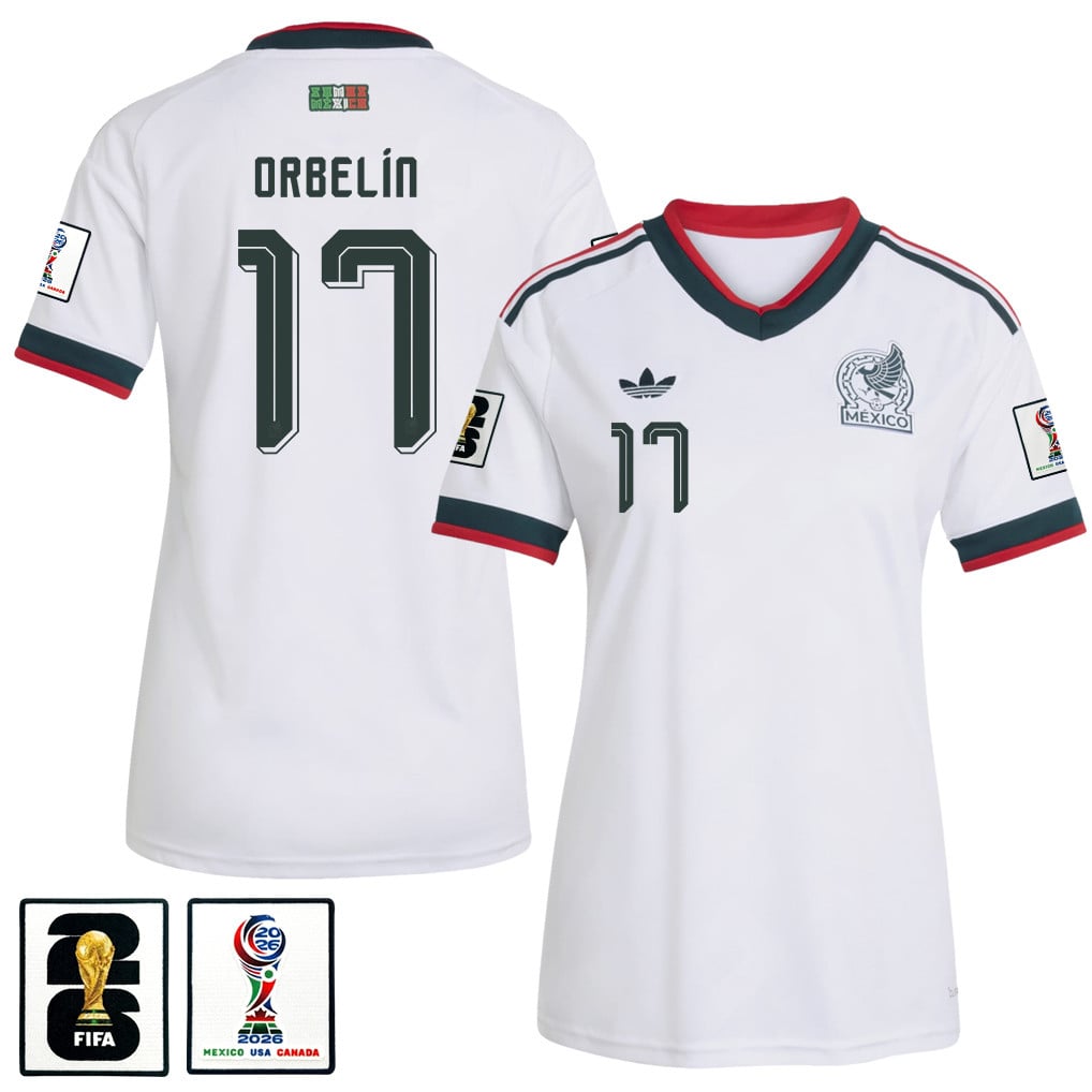 Orbelín Pineda 17 Women's Mexico National Team 2026 Away Jersey - White