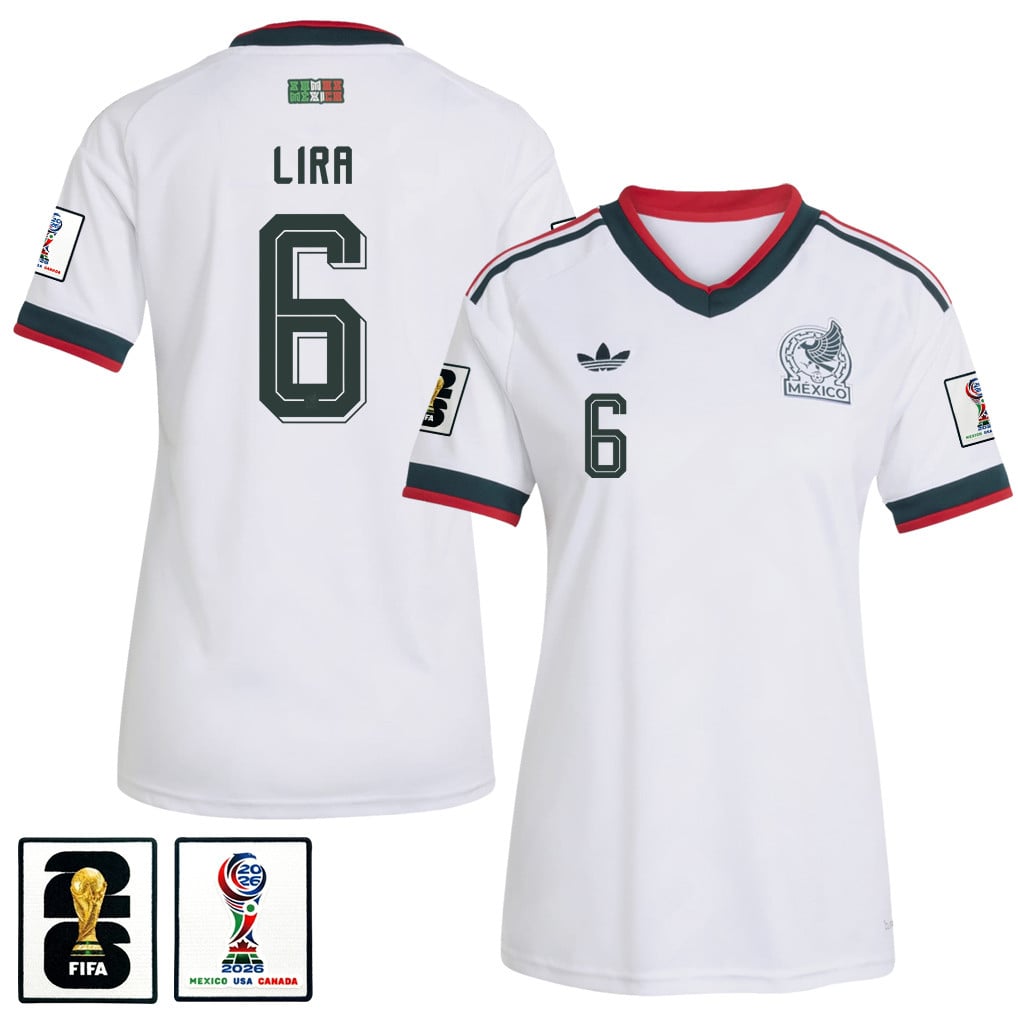 Erik Lira 6 Women's Mexico National Team 2026 Away Jersey - White